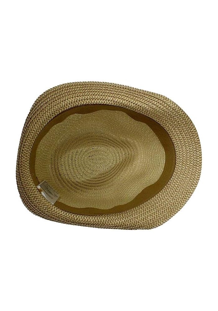 DAISO Unisex Center Crease Hat - Melange Brown/Beige - Image 3
